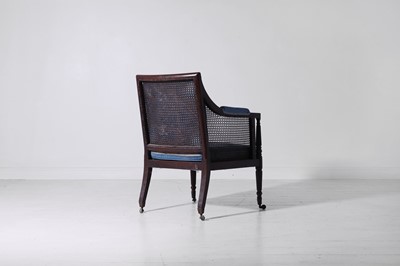 Lot 308 - A Regency mahogany bergère library armchair