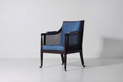 Lot 308 - A Regency mahogany bergère library armchair