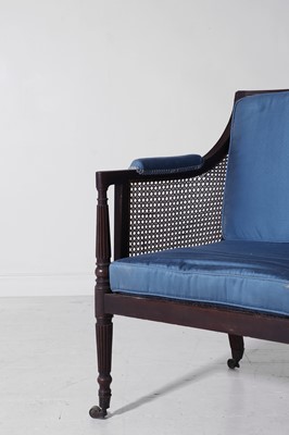 Lot 308 - A Regency mahogany bergère library armchair