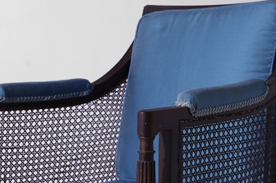 Lot 308 - A Regency mahogany bergère library armchair