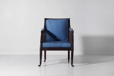 Lot 308 - A Regency mahogany bergère library armchair