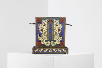 Lot 317 - A gilt-bronze and champlevé enamel jardinière on stand by Ferdinand Barbedienne