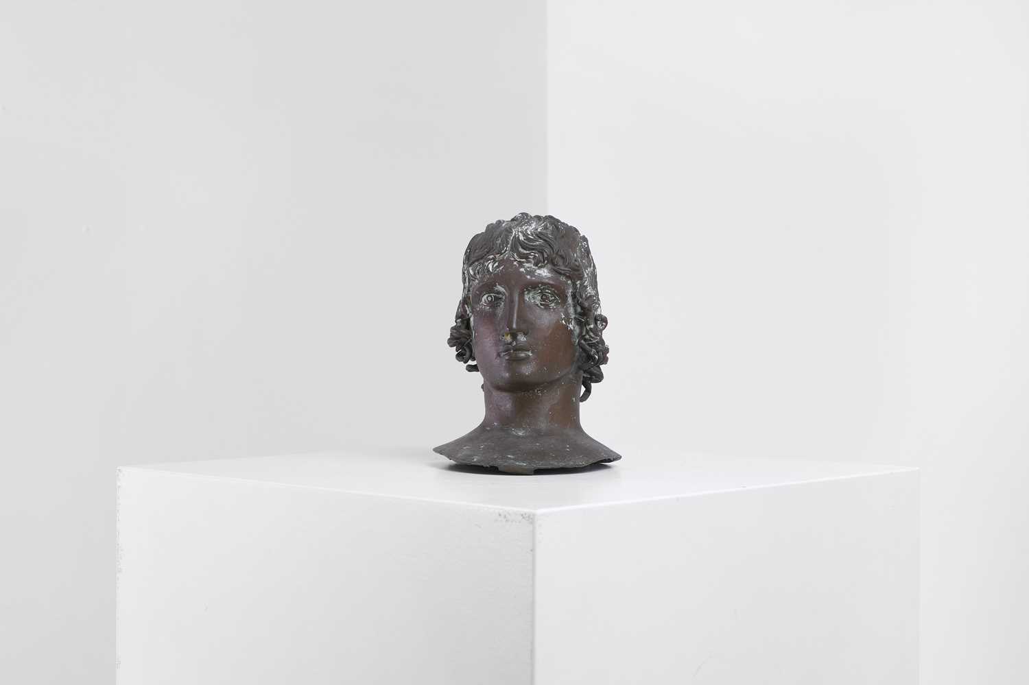Lot 424 - A bronze bust of Mellephebe (the young Eros)