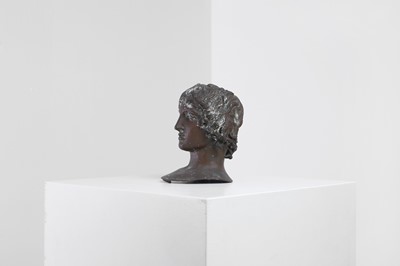 Lot 424 - A bronze bust of Mellephebe (the young Eros)