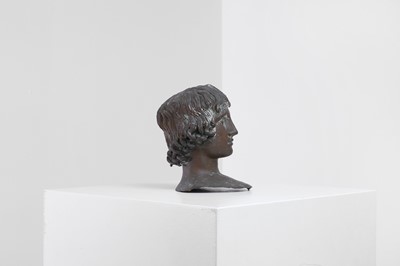 Lot 424 - A bronze bust of Mellephebe (the young Eros)