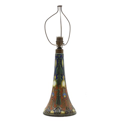 Lot 146 - A Gouda pottery lamp