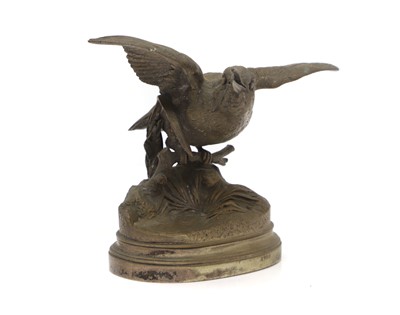 Lot 92 - A bronze kingfisher