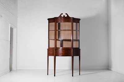 Lot 326 - A George III-style mahogany and satinwood marquetry display cabinet by Edwards & Roberts