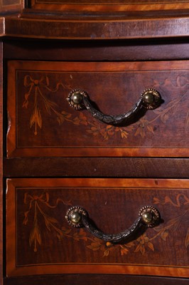 Lot 326 - A George III-style mahogany and satinwood marquetry display cabinet by Edwards & Roberts
