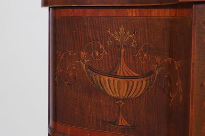 Lot 326 - A George III-style mahogany and satinwood marquetry display cabinet by Edwards & Roberts