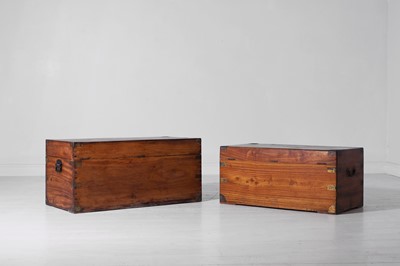 Lot 357 - Two export camphorwood chests