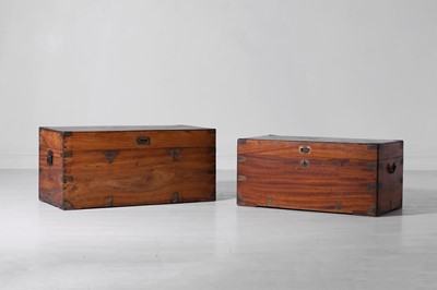 Lot 357 - Two export camphorwood chests