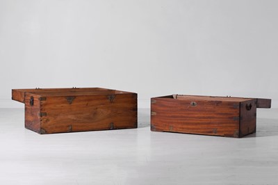 Lot 357 - Two export camphorwood chests