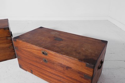 Lot 357 - Two export camphorwood chests