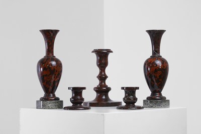 Lot 418 - A group of serpentine objects
