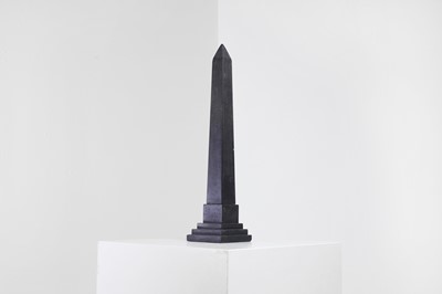 Lot A large grand tour black stone model of Cleopatra's Needle