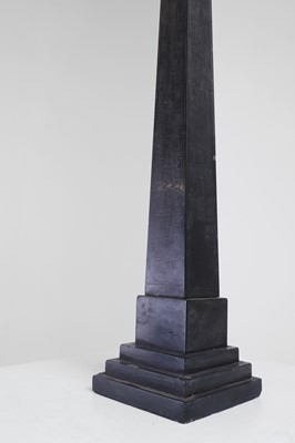 Lot 307 - A large grand tour black stone model of Cleopatra's Needle