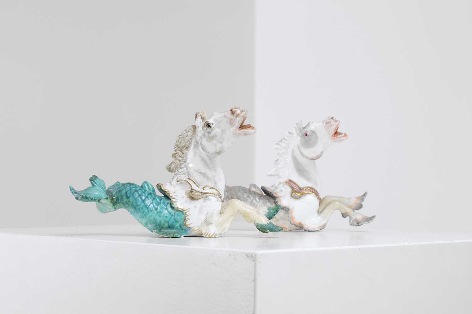 Lot 319 - Two Meissen porcelain figurines