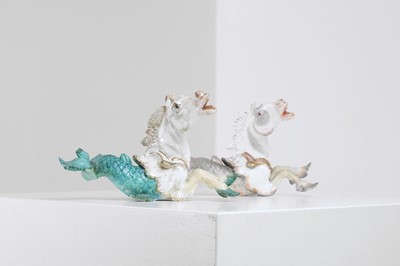 Lot 319 - Two Meissen porcelain figurines