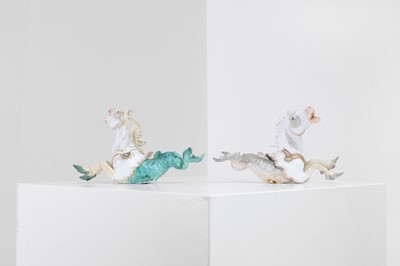 Lot 319 - Two Meissen porcelain figurines