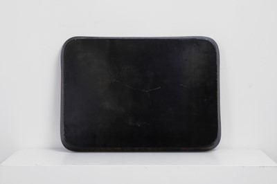 Lot 309 - A parcel-gilt and black-lacquered papier mâché tray