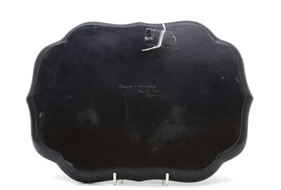 Lot 102 - A black lacquered serving tray