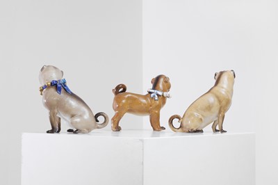 Lot 333 - A painted porcelain pug dog by Meissen