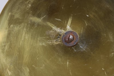 Lot 336 - A large brass chamberstick