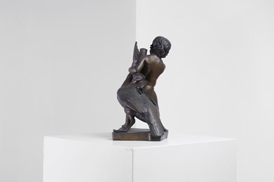 Lot 431 - A bronze figure group after the antique