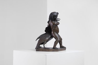 Lot 431 - A bronze figure group after the antique