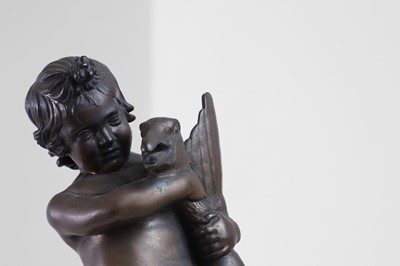 Lot 431 - A bronze figure group after the antique