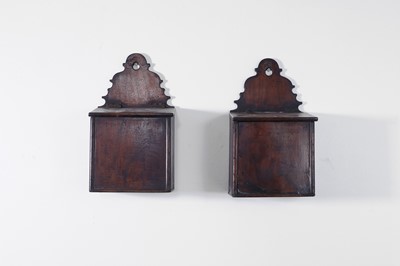 Lot 369 - A pair of mahogany salt boxes