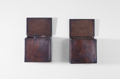Lot 369 - A pair of mahogany salt boxes