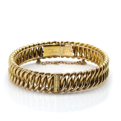 Lot 27 - A late Victorian hinged bangle