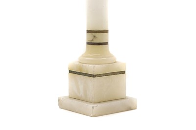 Lot 147 - An alabaster lamp base