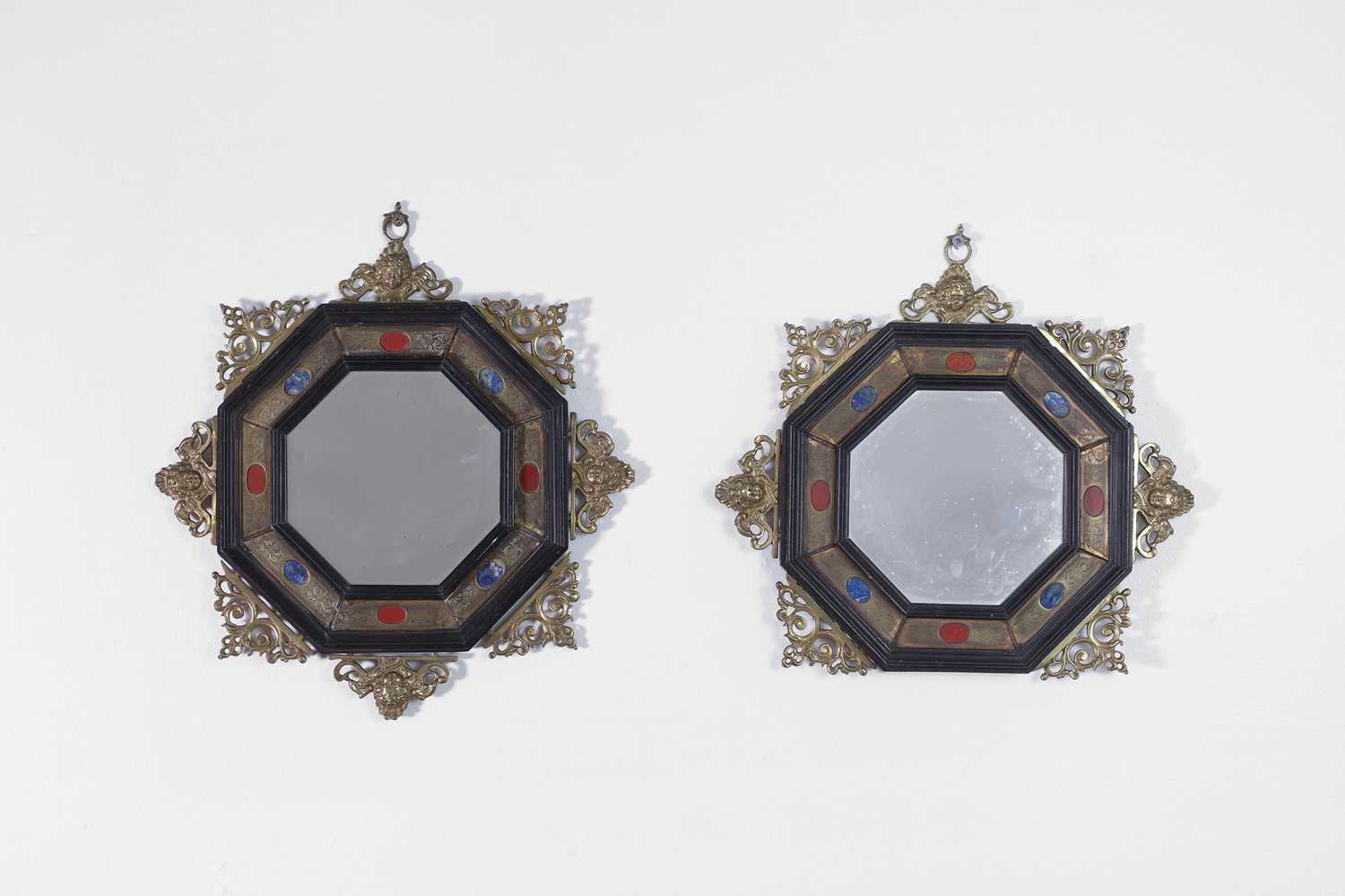 Lot 375 - A pair of grand tour Renaissance-style mirrors