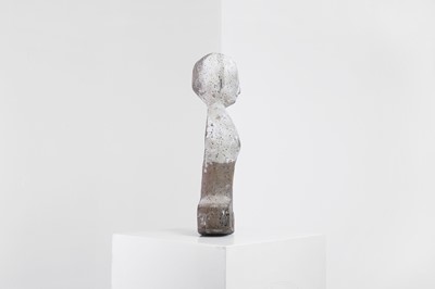 Lot 403 - An early carved wood bedpost doll