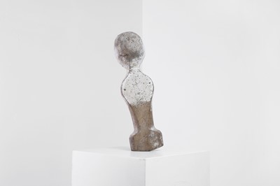 Lot 403 - An early carved wood bedpost doll