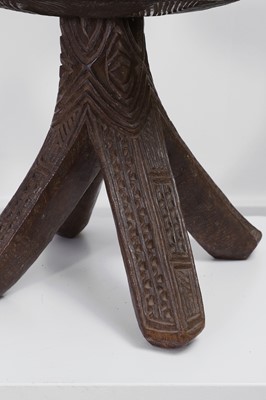 Lot 412 - A pair of carved Igbo stools
