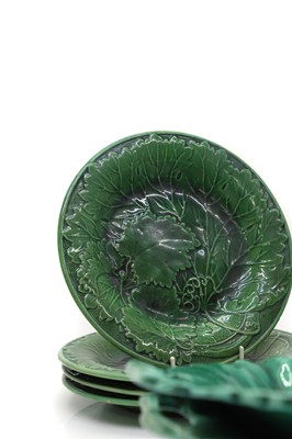 Lot 125 - A collection of Wedgwood and Copeland leaf moulded plates