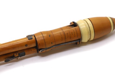 Lot 141 - A William Bainbridge and John Wood double flageolet