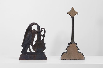 Lot 328 - Two metal door porters