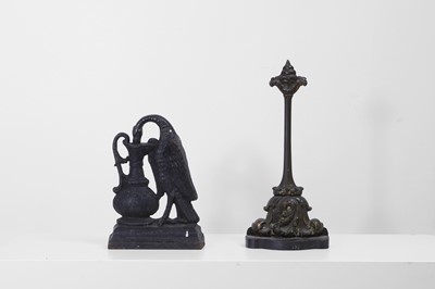 Lot 328 - Two metal door porters