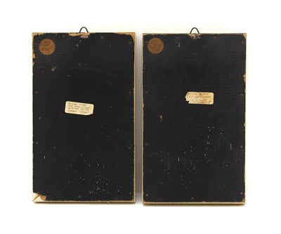 Lot 58 - A pair of Art Nouveau porcelain plaques