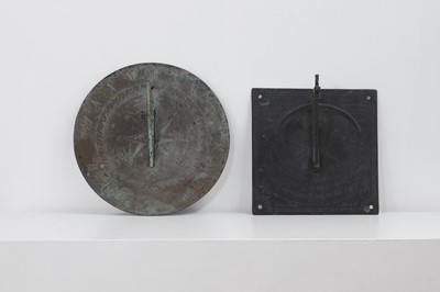 Lot 340 - Two bronze sundials