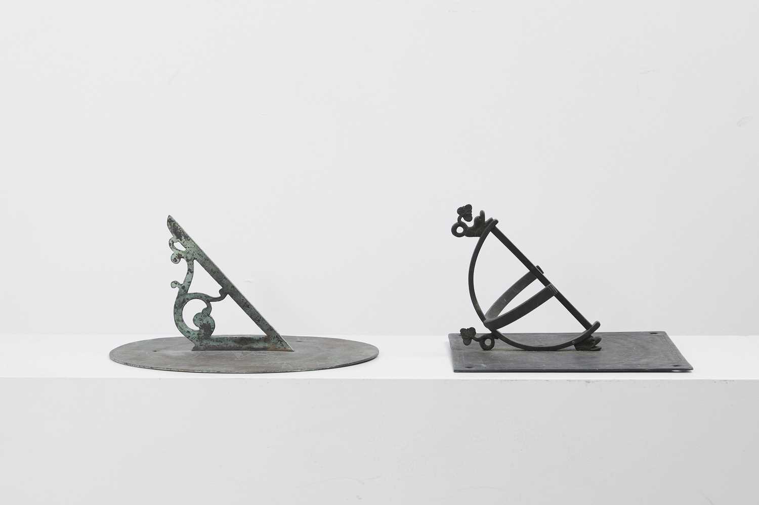 Lot 340 - Two bronze sundials
