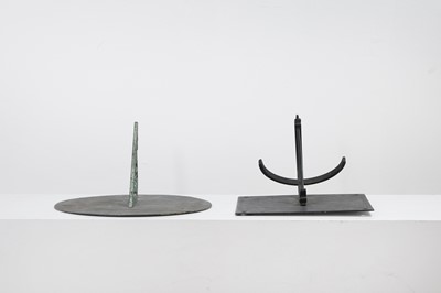 Lot 340 - Two bronze sundials
