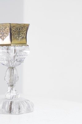 Lot 400 - A Renaissance-style carved rock crystal and gilt-metal-mounted cup