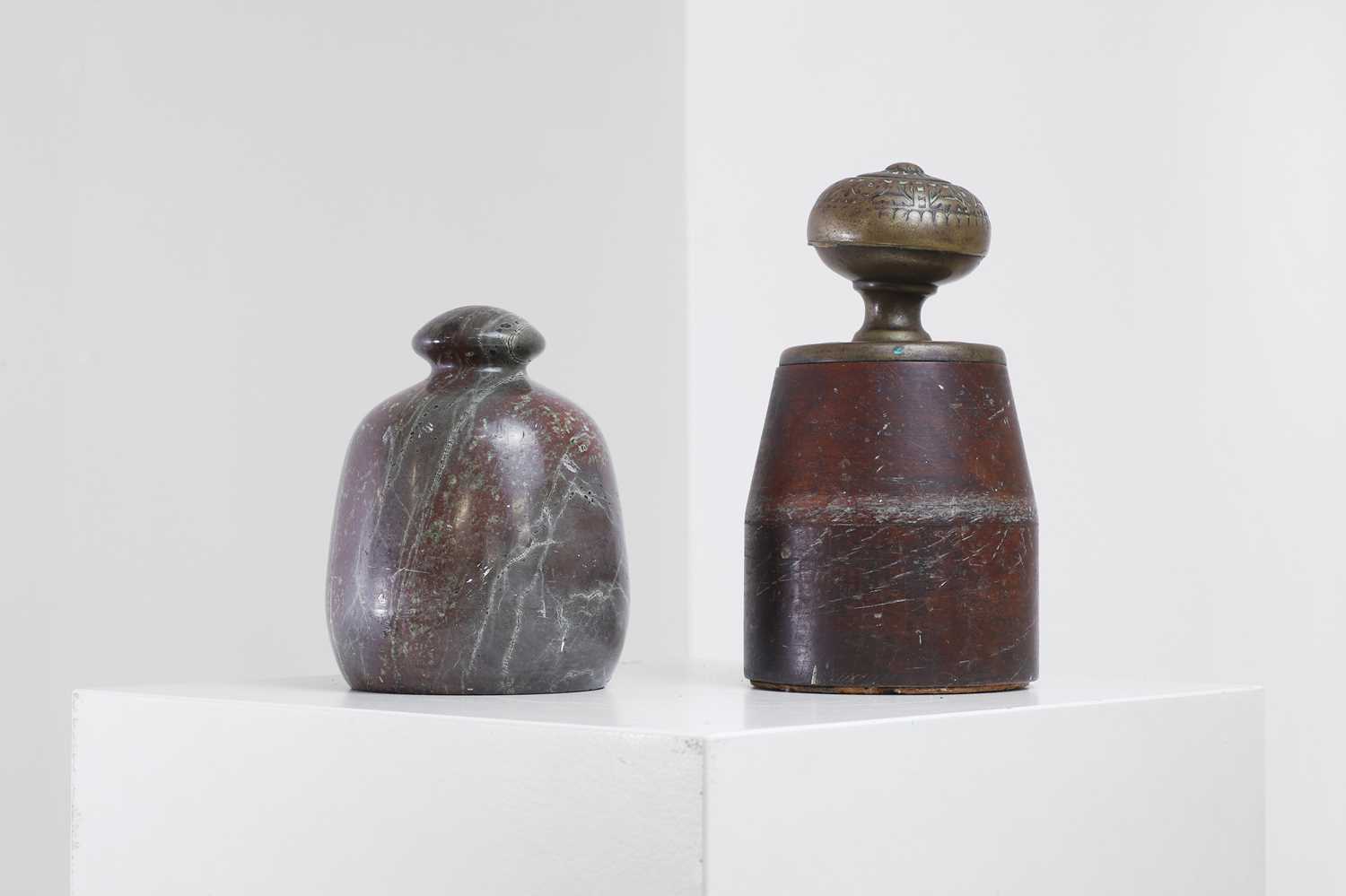 Lot 421 - Two turned doorstops