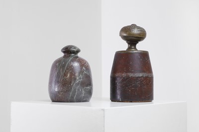 Lot 421 - Two turned doorstops